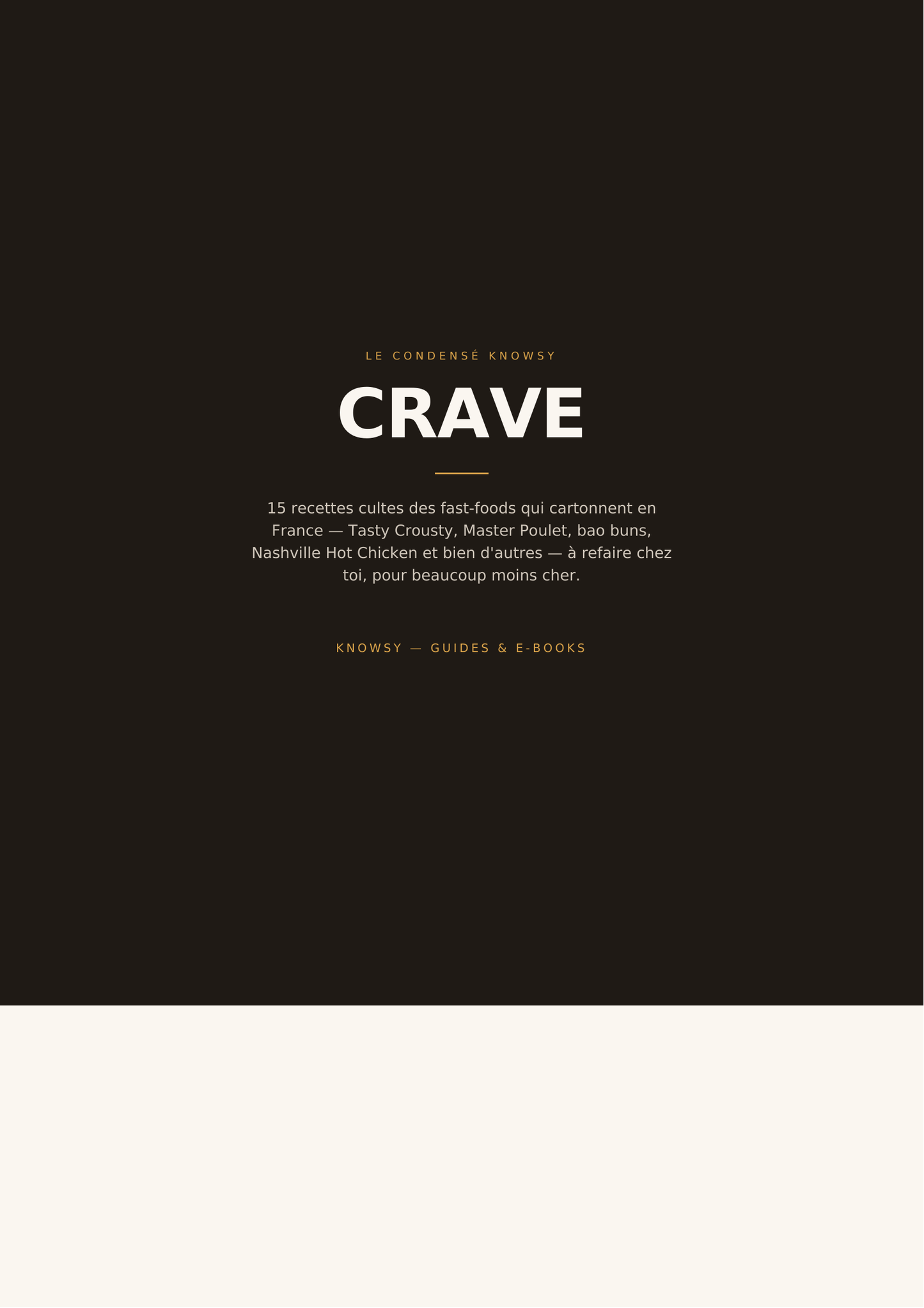 Crave — 15 recettes fast-food virales à faire chez toi
