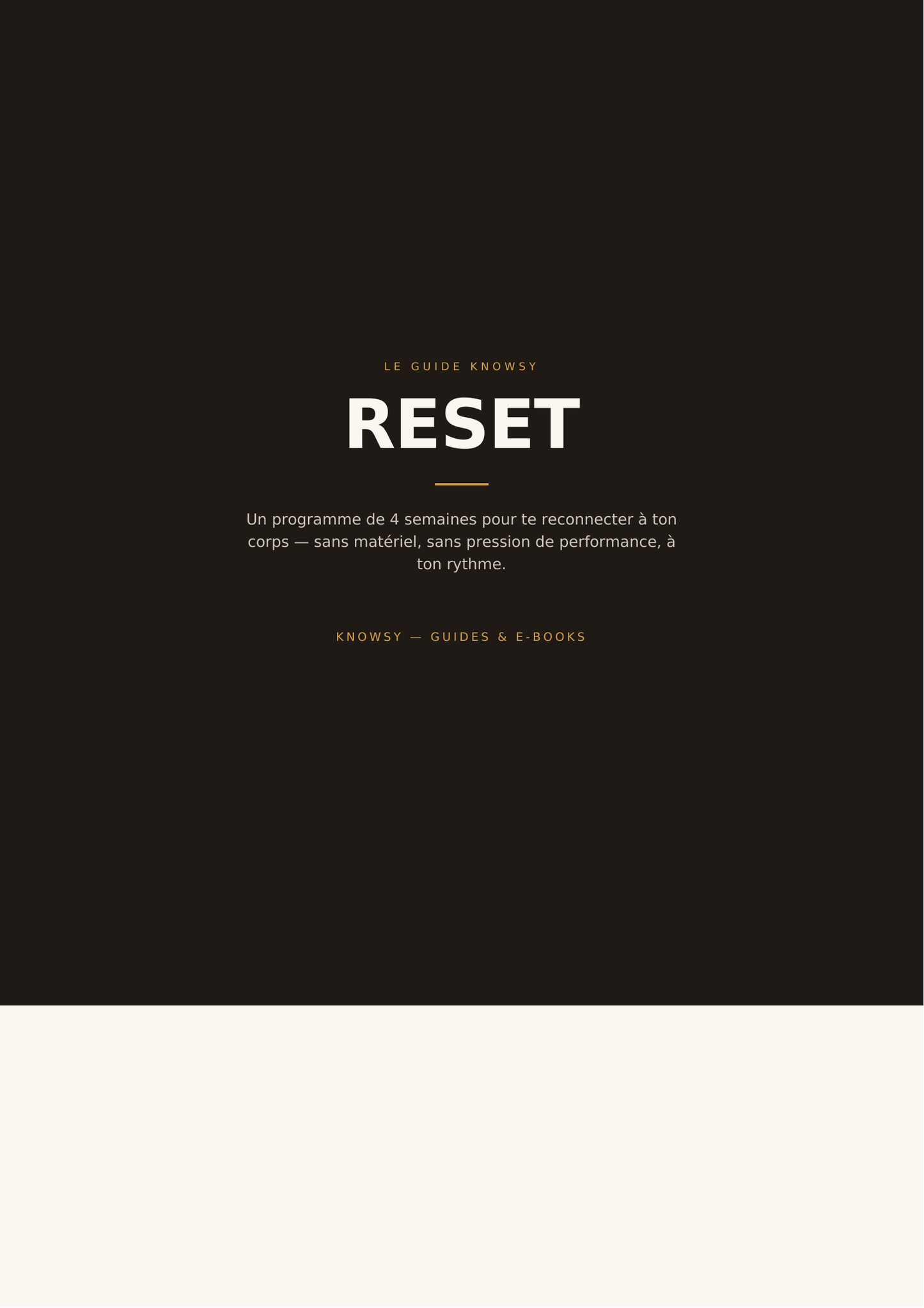 Reset — 4-week equipment-free fitness program